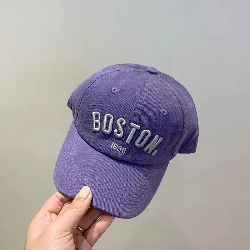 Solid Letter Kids Baseball Cap With Embroidery Adjustable Sun Hat For Boys And Girls Spring Summer