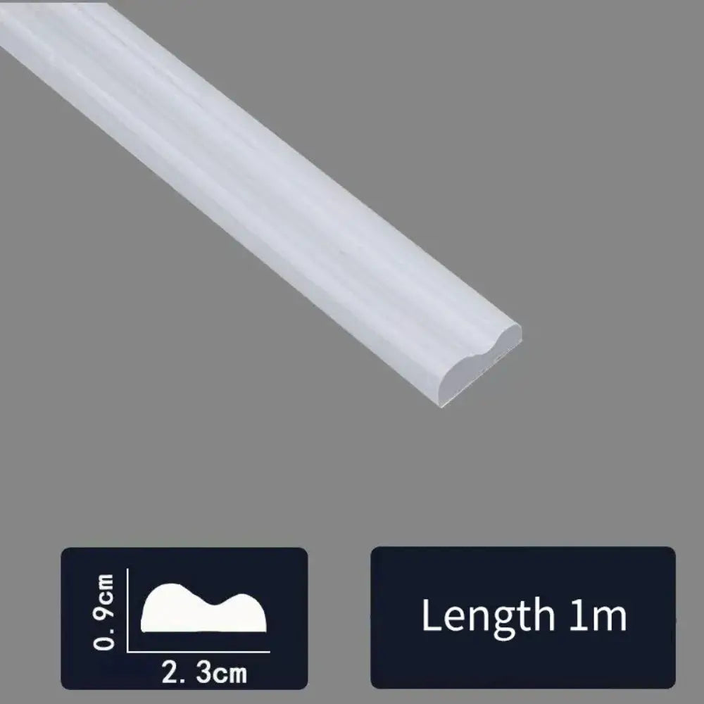 Self-adhesive PVC decorative strip by Simples Market, white, flexible 1m roll for walls, floors and cabinets