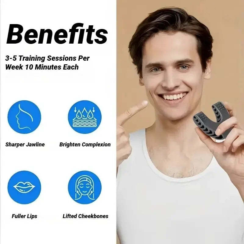 U Shape Jaw Exerciser For Men And Women Face Muscle Training Neck Toning And Jawline Resistance Levels Chin Reducer