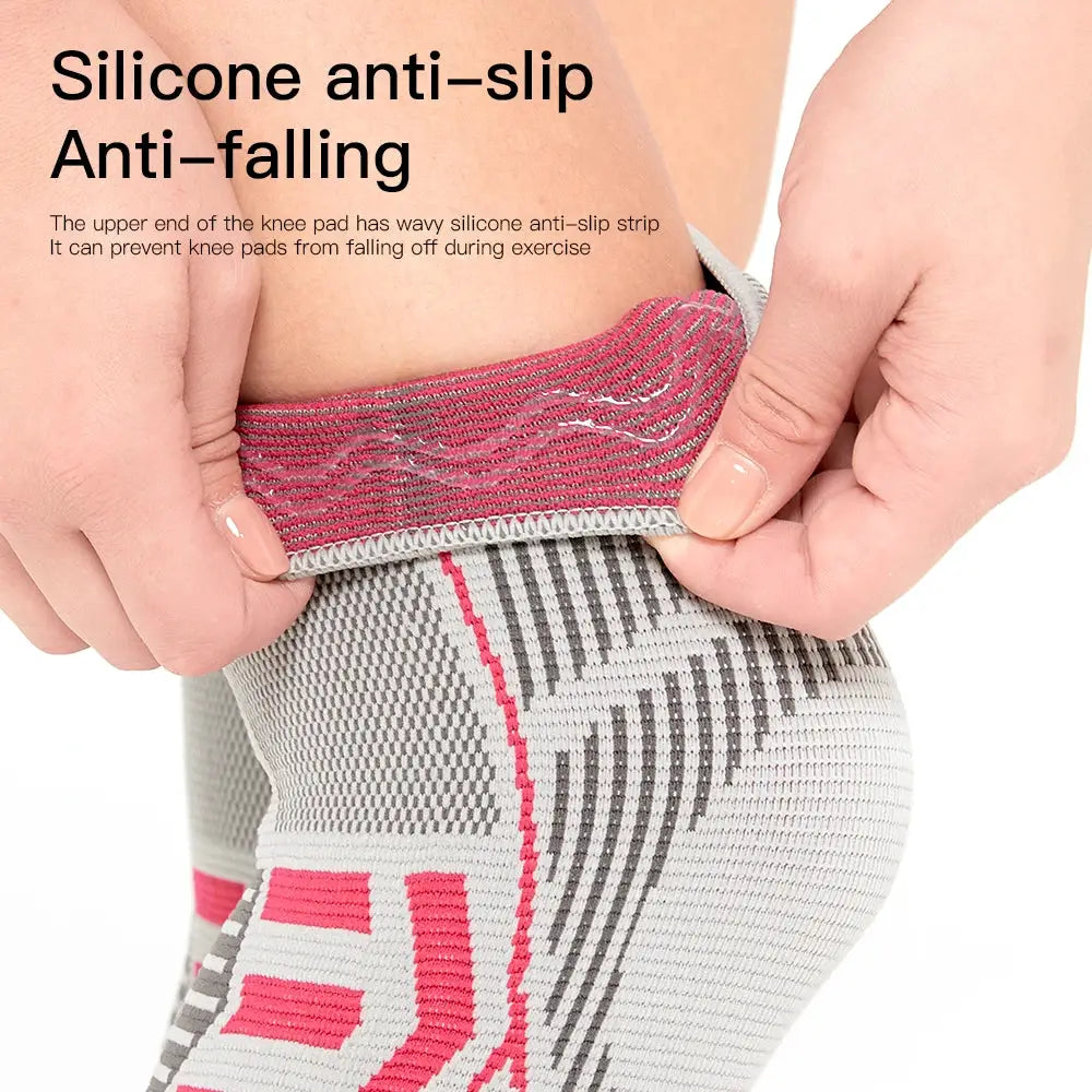Knee Support Sleeve Compression Knee Brace With Anti Slip Silicone Grips For Knee Pain And Meniscus Tear