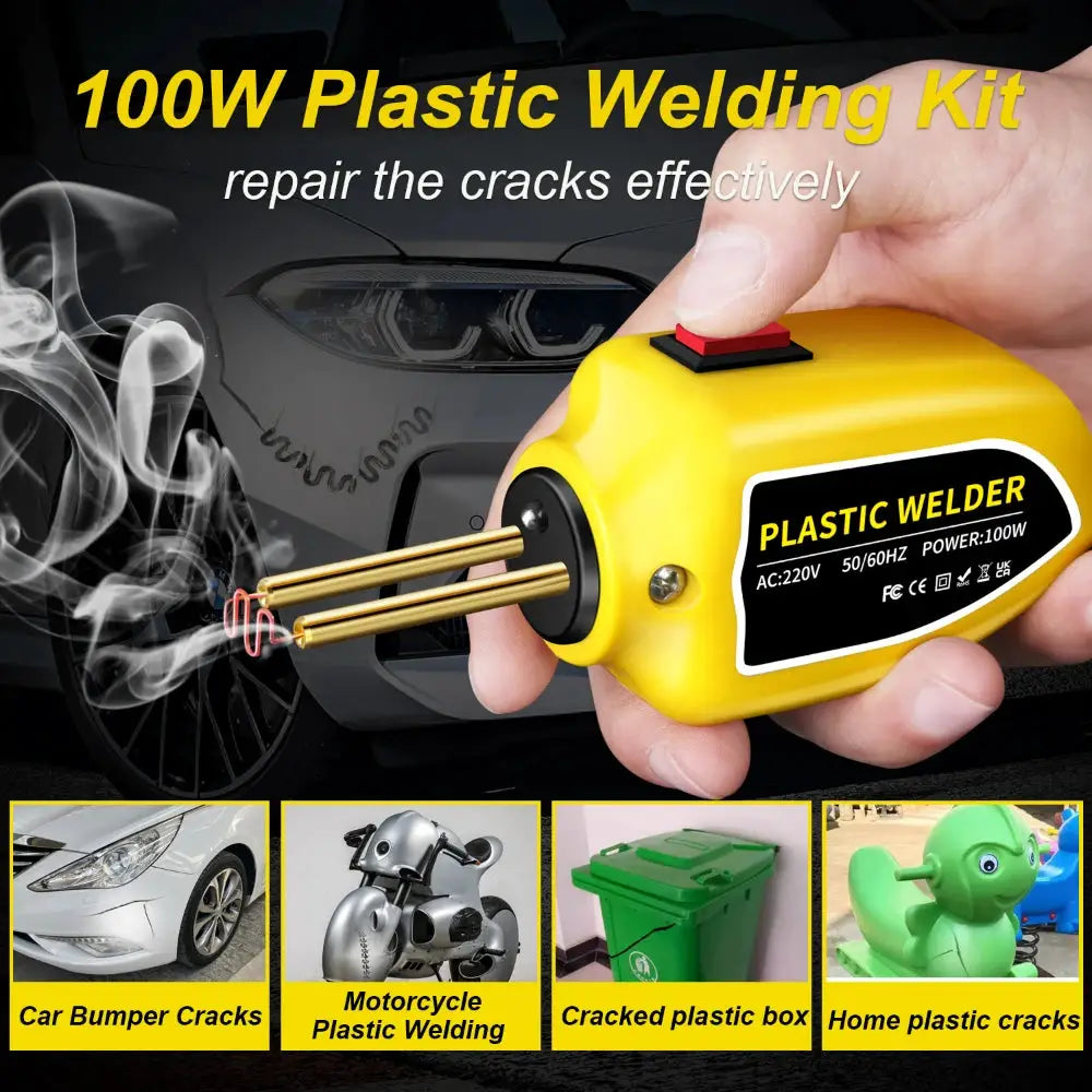 100W Plastic Welding Machine Plastic Welder Gun Bumper Repair Kit With 200Pcs Hot Staples For Car Bumper Tools
