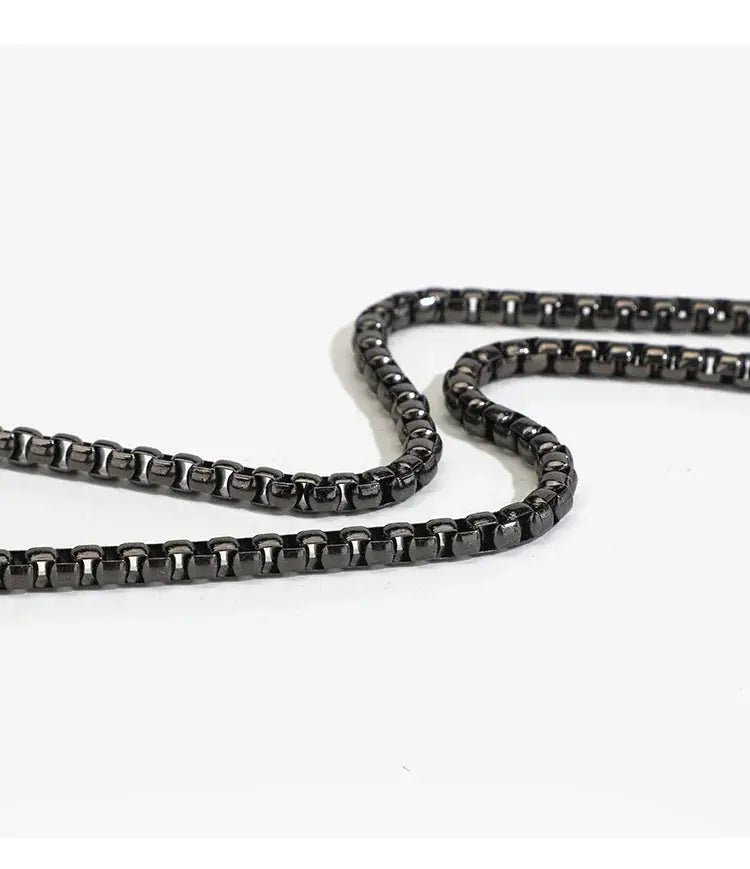 Chain strap for women's handbags in black gunmetal finish