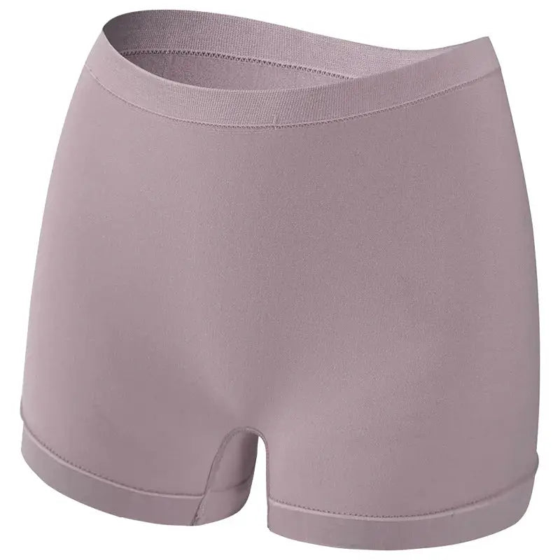 Simples Market women's seamless boyshort panties in soft rose pink, anti-chafing and stretchy underwear.