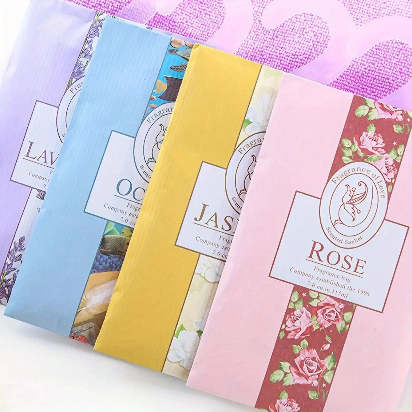 5 Pack Scented Wardrobe Sachets Odor Eliminating Hanging Bags Home Apartment Closet Freshness Portable Air Fresheners