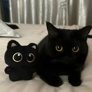 10cm Cute Black Cat Plush Toy Pendant Mini Pillow Cuddly Doll For Kids Birthday Gift