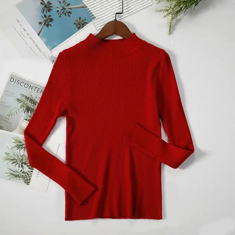 EverSoft Women Turtleneck Knitted Sweater Soft Cashmere Blend For Cozy Warmth In Autumn And Winter