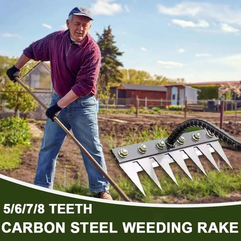 Iron Gardening Hoe And Rake With Five To Eight Teeth For Weeding And Soil Loosening Farm Tool