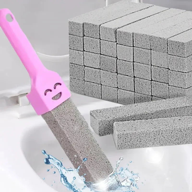 Simples Market 5-piece pumice stone cleaning sticks with pink handle for toilet, tile and sink grime removal