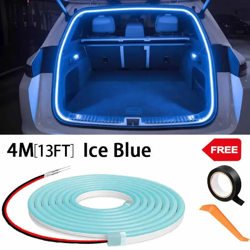 Car LED Trunk Lighting Strip With High Brightness Wiring Free Installation Automatic Sensing Tailgate Ambient Light