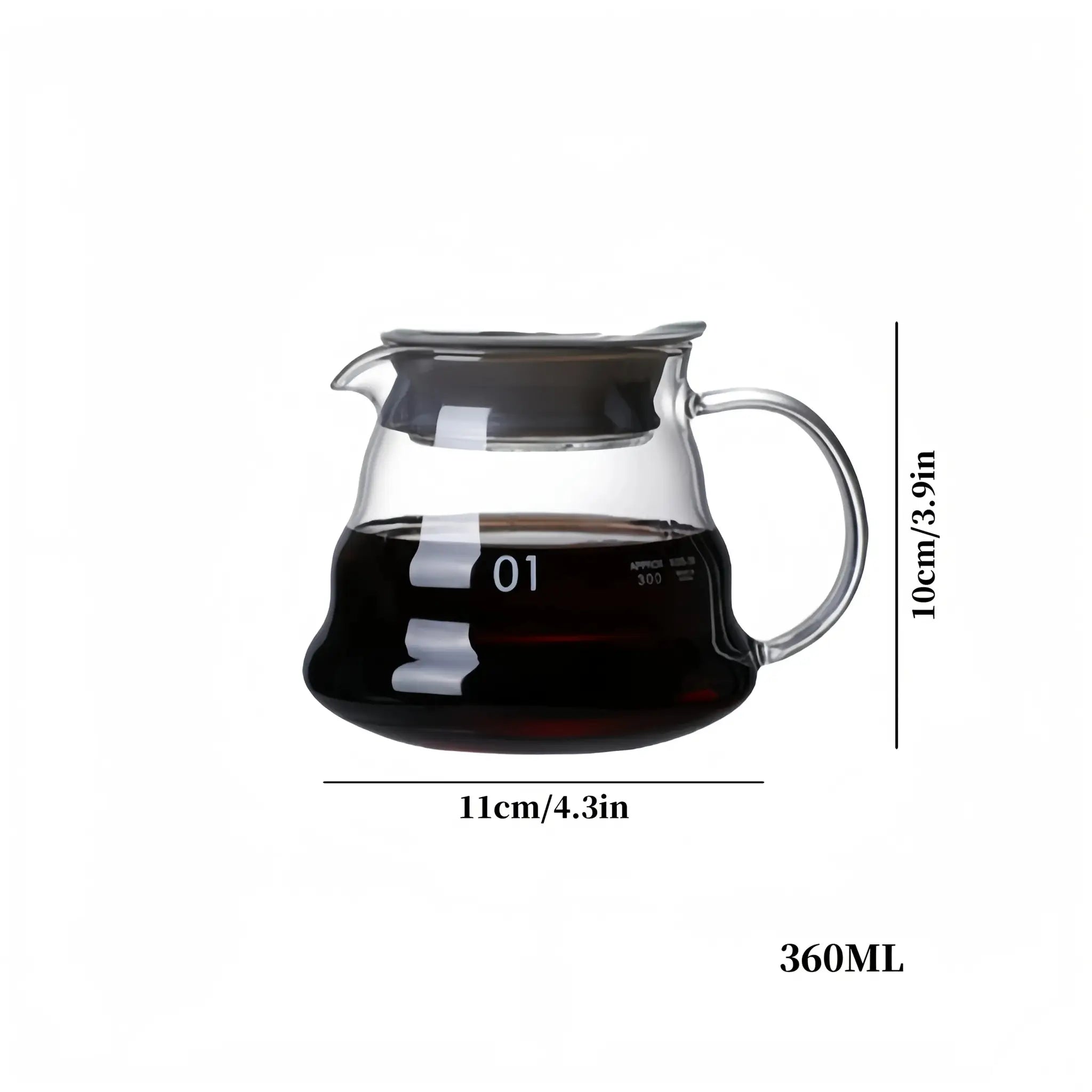 Handmade Glass Coffee Pot and Funnel Set Cloud Shaped Pour Over Server With Extraction Cup For Home Use