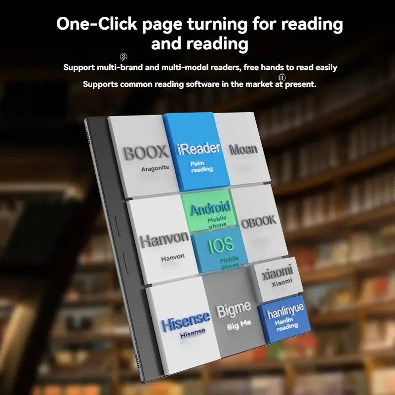 Bluetooth Page Turner Wireless Remote For Ebook Readers And Smartphones With Swipe Video Control