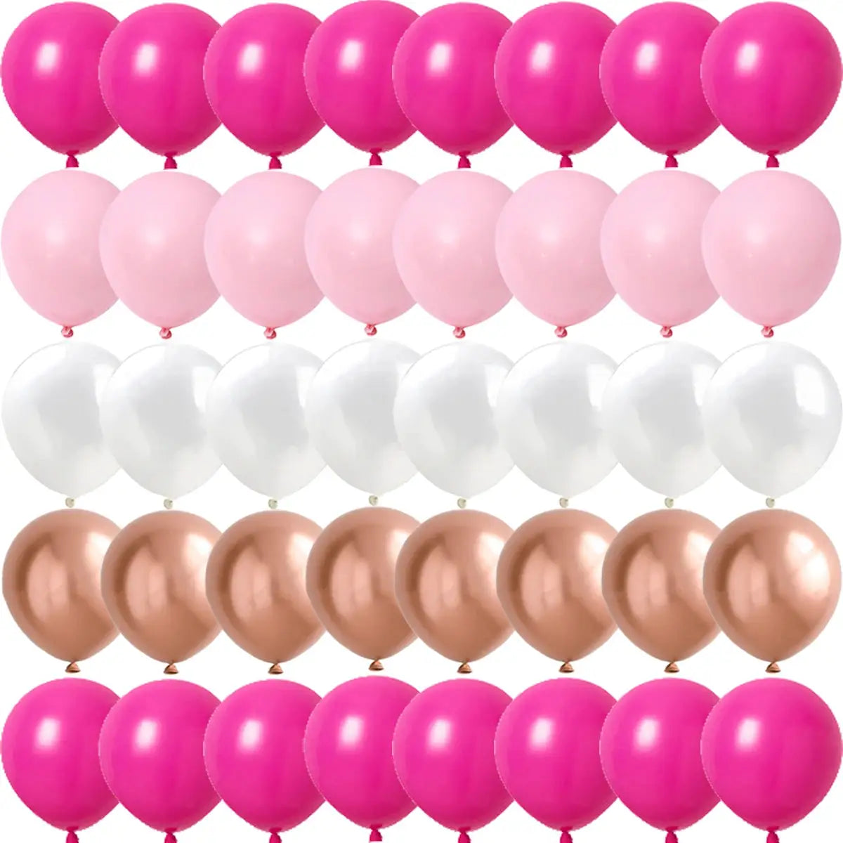 Rose Pink Metal Latex Confetti Balloons For Weddings Birthdays And Parties Matte Globos Decorations