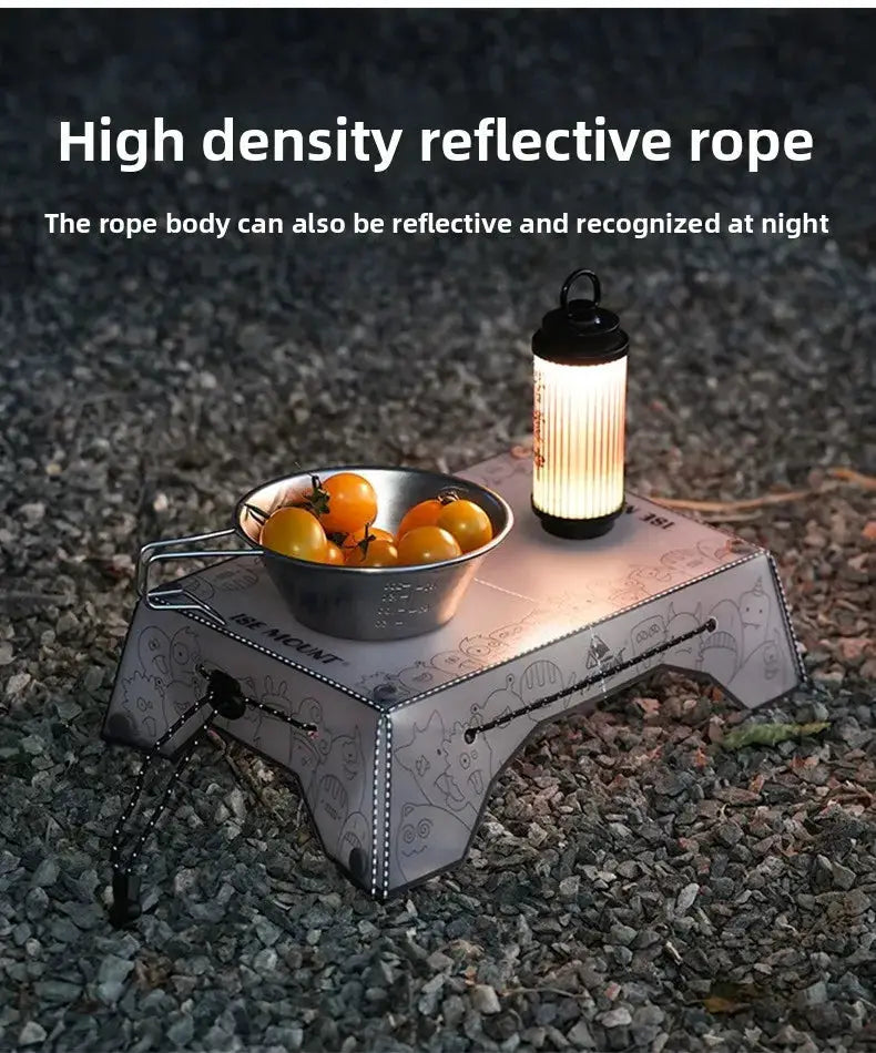 TINSOL Ultralight folding mini camping table; portable PP camp table and tray, 97 g for camping