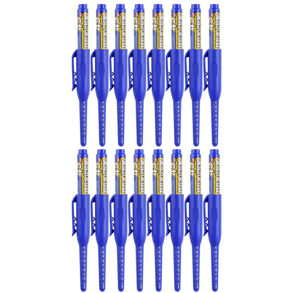 Simples Market blue deep-hole marker pen set, 20 long-nib waterproof carpenter pens for woodworking