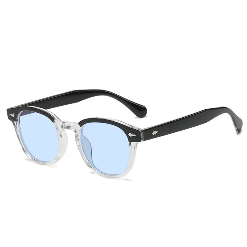 JNPCXI Retro Round Sunglasses With UV400 Protection Rivet Leopard Pattern Unisex Eyewear