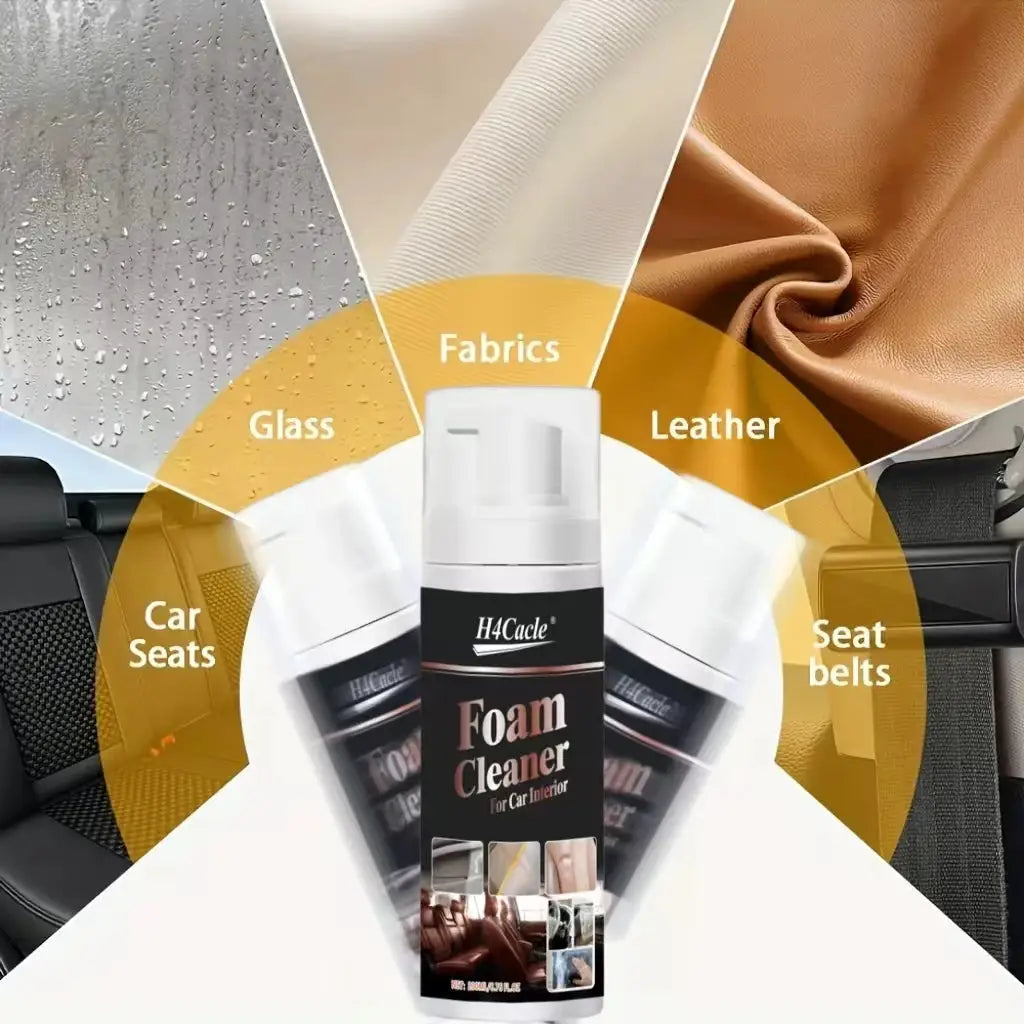 Simples Market Foam Cleaner spray for car interior; cleans leather seats and fabrics