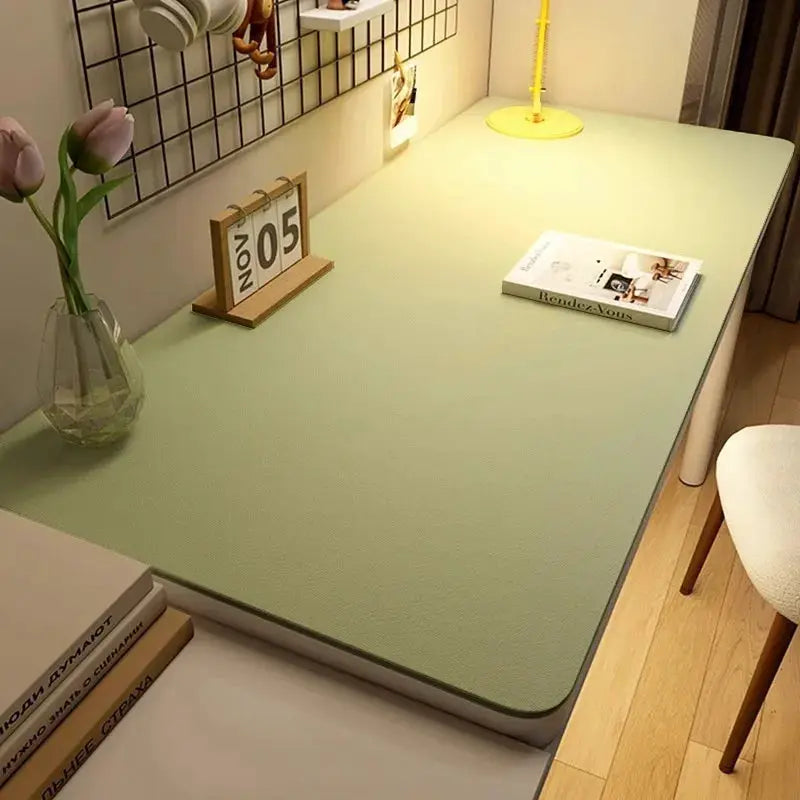 PU Leather Desk Mat Waterproof Easy Clean Large Desk Protector Anti Slip Keyboard Mouse Tea Coaster Gaming Pad