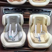 Car doll safety seats for 17cm dolls, gray and beige pair from Simples Market for doll car interior decor
