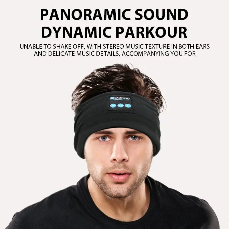 Wireless Bluetooth Headband Sleep Headphones With Eye Mask And HD Stereo Speakers For Side Sleepers