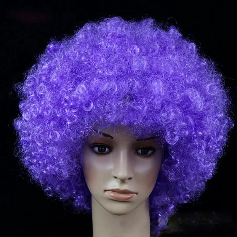 Cosplay wig, purple curly afro made of synthetic fibers by Simples Market