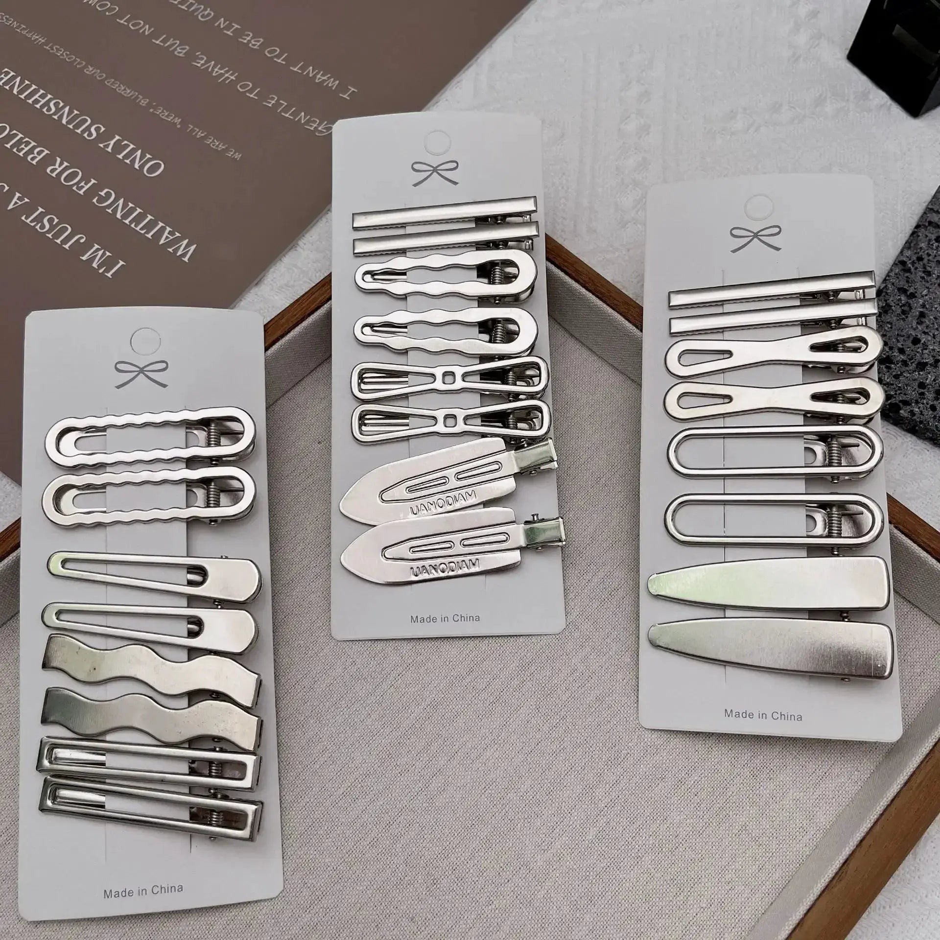 SilverLine Metal Hair Clips Y2K Duckbill Hairpins for Bangs and Side Hairstyles Durable