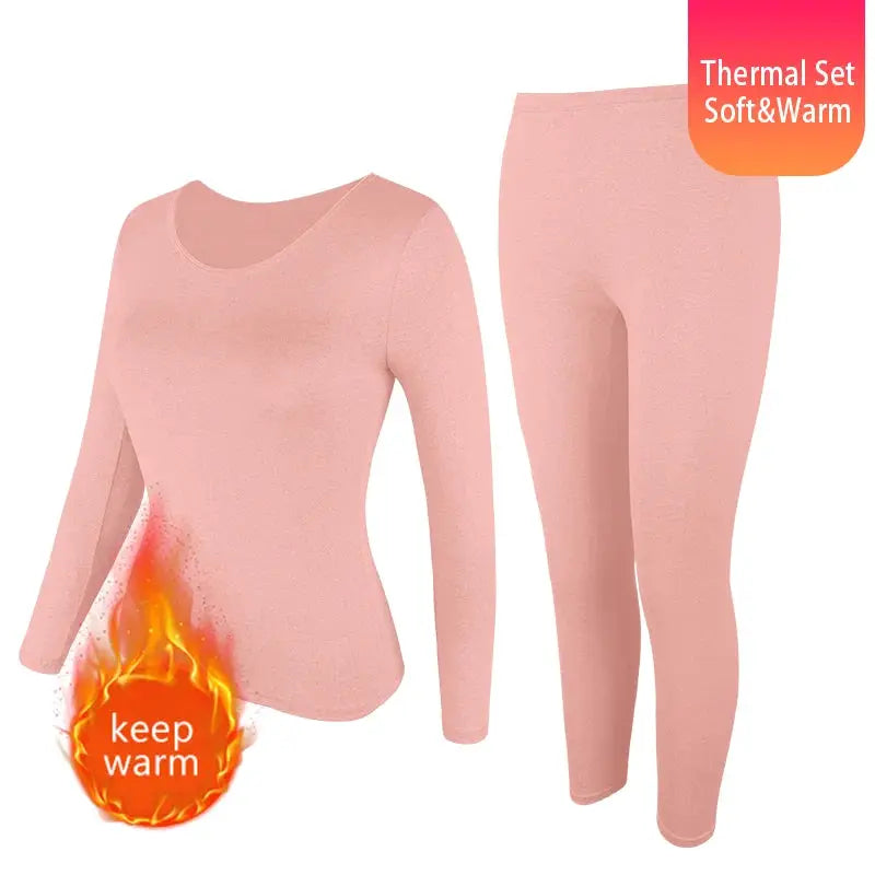 CozyCore Womens Thermal Underwear Set Two Pack Long Johns Fleece Lined Base Layer Ultra Soft Warmth