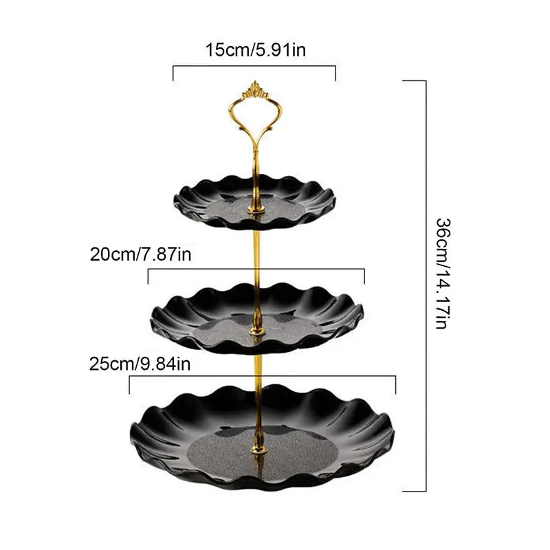Double Layer Cake Stand Round Dessert Candy Display Tray For Wedding Party Home Decoration Exquisite