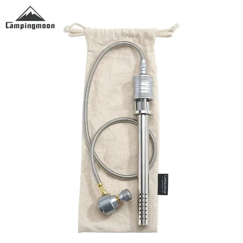 Campingmoon XD-6-NE torch spray gun, stainless steel with braided hose and carry bag