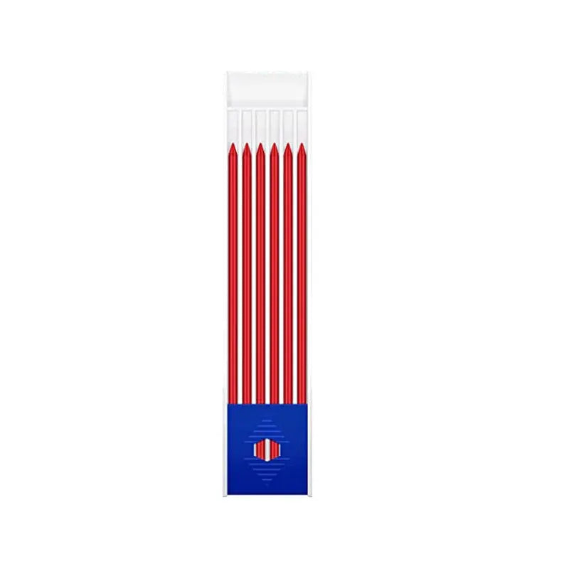 Carpenter pencils set, red 2.8mm in a clear plastic pack with blue label