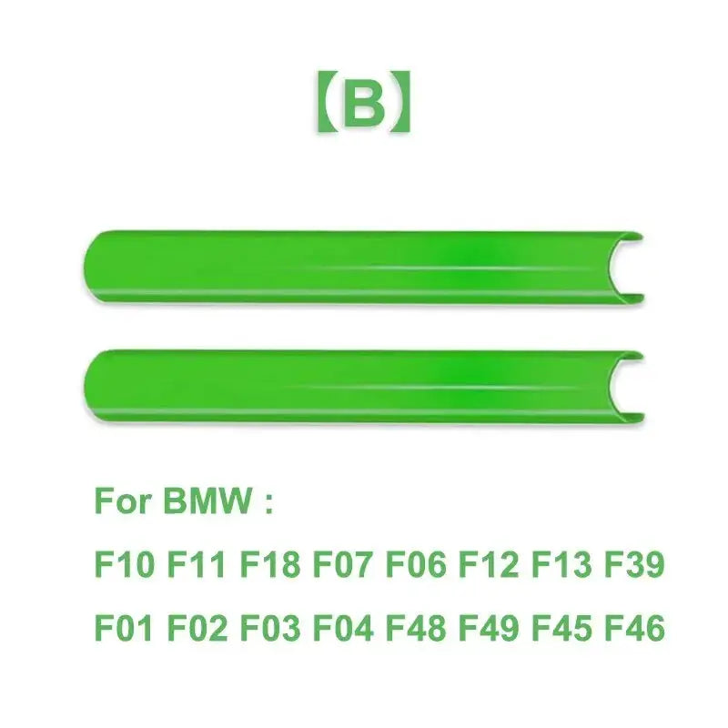 2pcs BMW front grille trim strips in bright green for F-series models by Simples Market