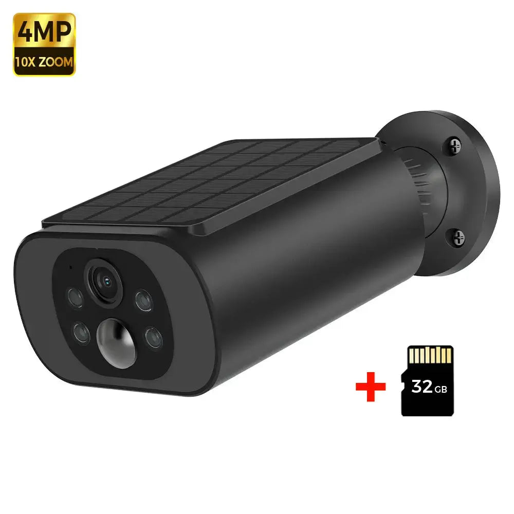 ALEVIO 2.5K Outdoor Solar Wireless Camera with AI Detection Human Pet Vehicle PIR Motion Light Night Vision and Battery