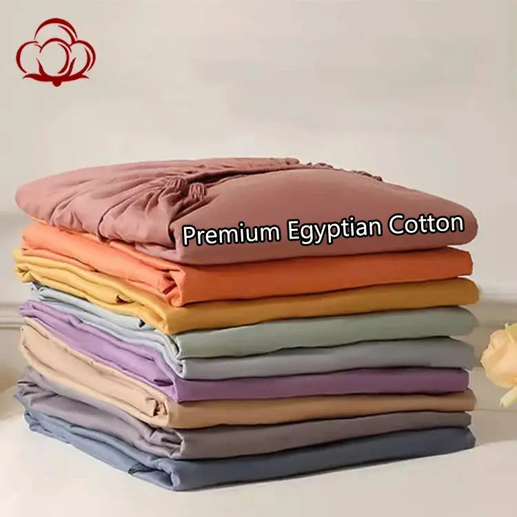 Egyptian Cotton fitted sheet by Simples Market in assorted pastel colors, ultra soft 800TC