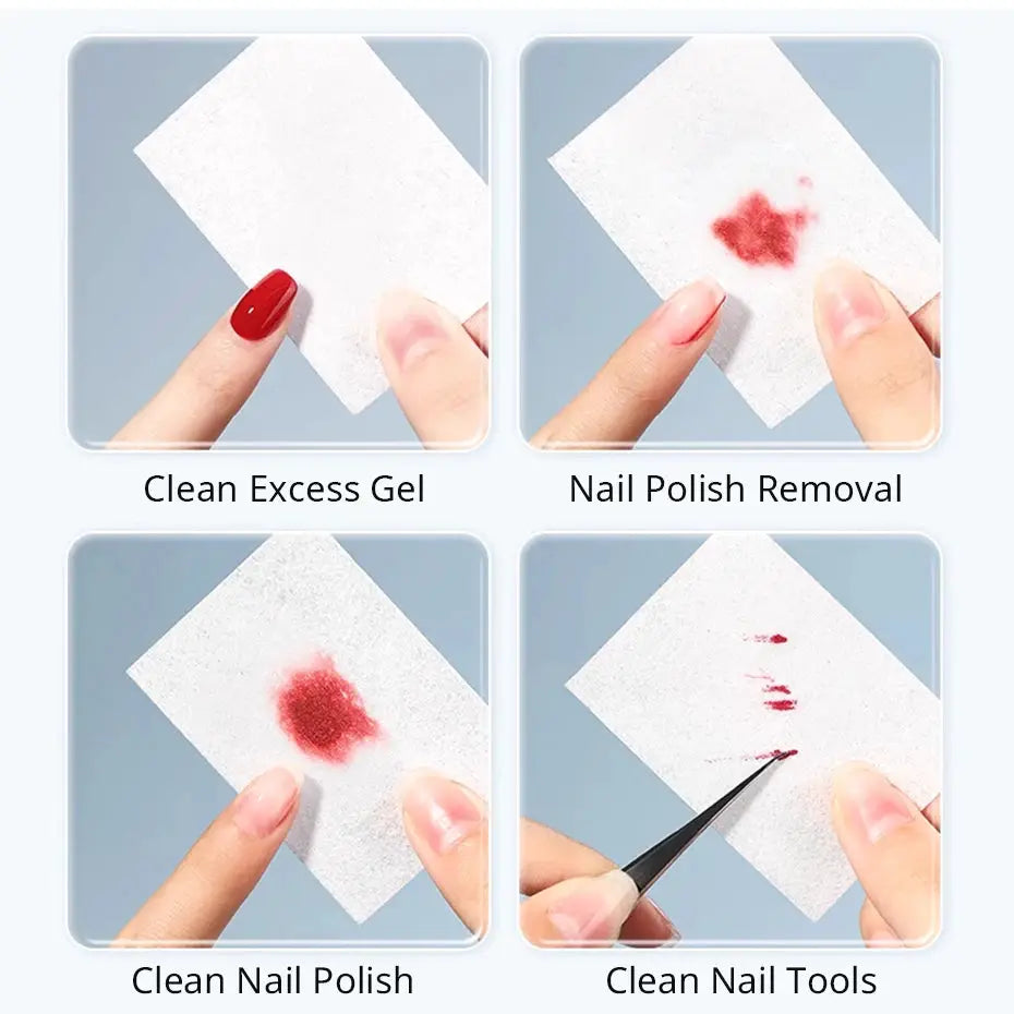 Lint-free nail polish remover wipes 450pcs by Simples Market for manicure cleanup