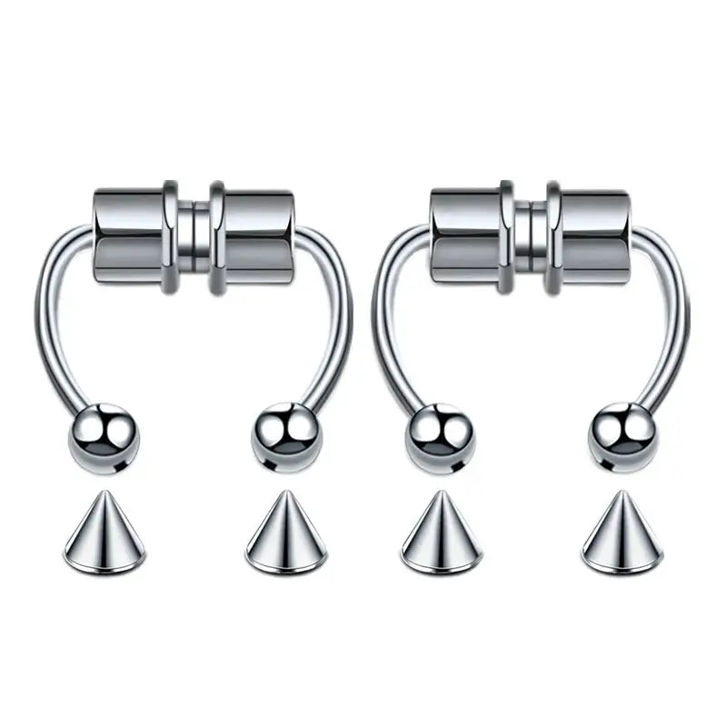 Magnetic Nose Ring Hoop Septum Clip Non Piercing Stainless Steel Hip Hop Punk Fashion Jewelry for Women