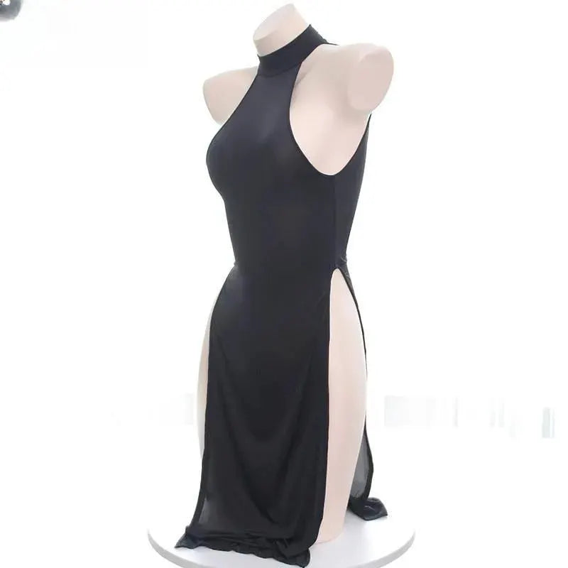 LaceLuxe Women Nightgown Set With Panties Soft Polyester Lace Sleepwear For Seductive Romantic Moments
