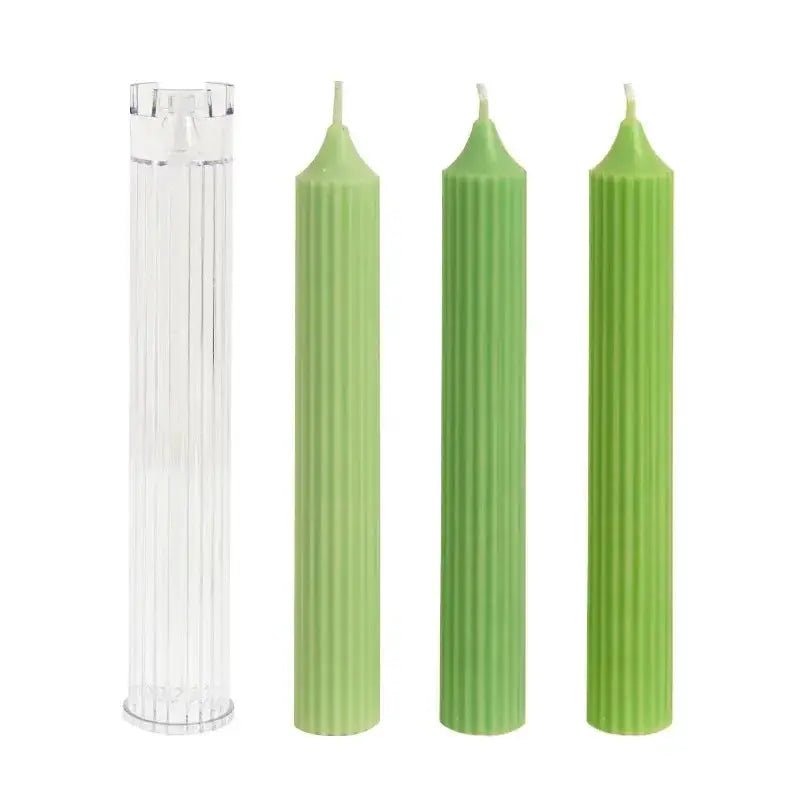 Gear Peaked Cylindrical Candle Mold DIY Pinstripe Rod Acrylic Plastic Mould Kit For Home Decor - Simples Market