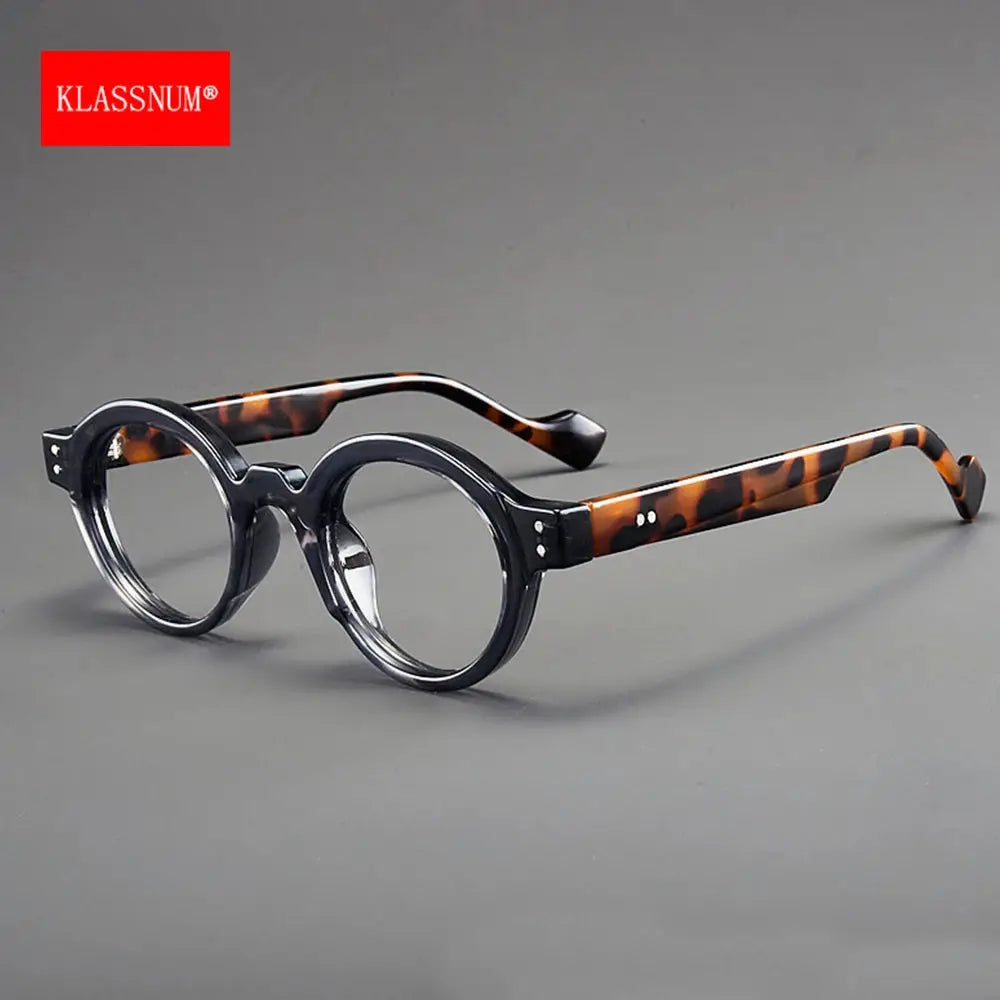 Klassnum Vintage Reading Glasses For Men Small Round Magnifying Lens With Multi Diopter Presbyopia Options 0 To 4.0