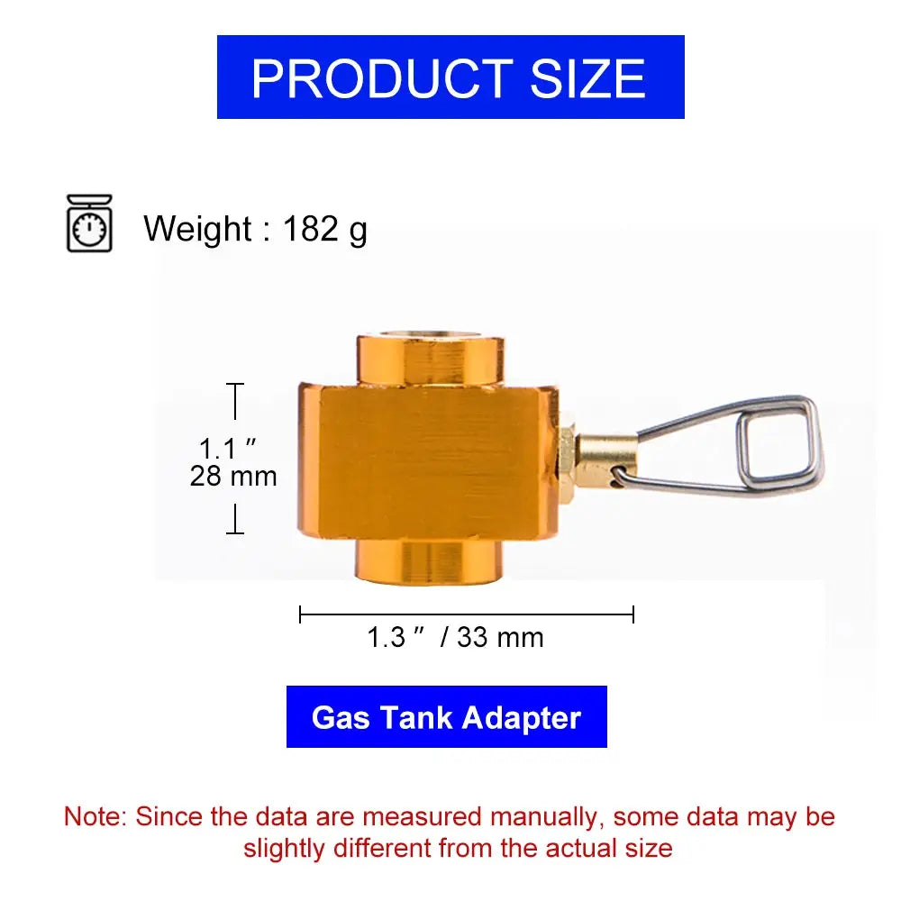 Gas tank adapter, orange aluminum refill connector for propane/butane by Simples Market