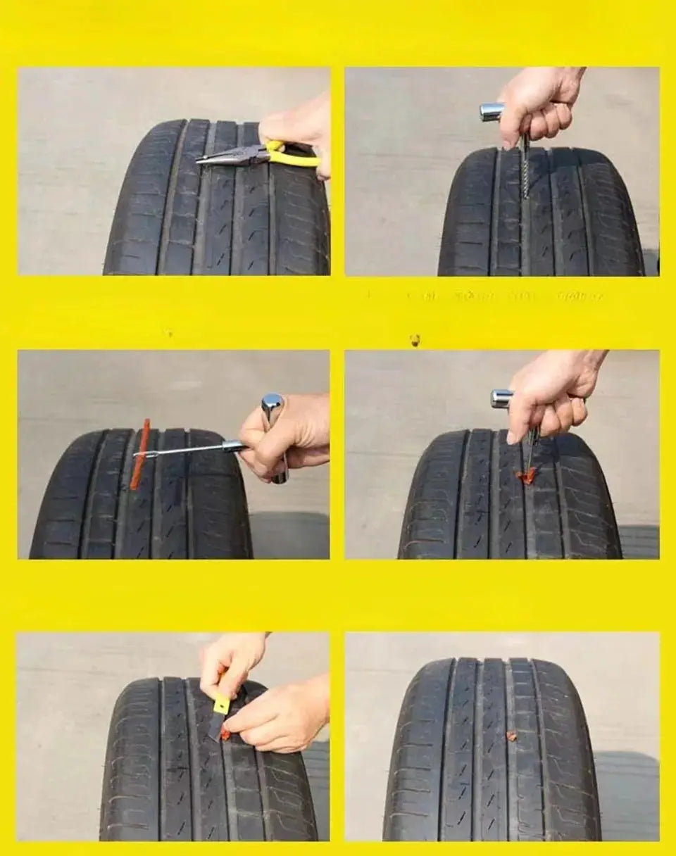 Tyre Repair Kit 45PCS by Simples Market for car and motorcycle tires with studding tools