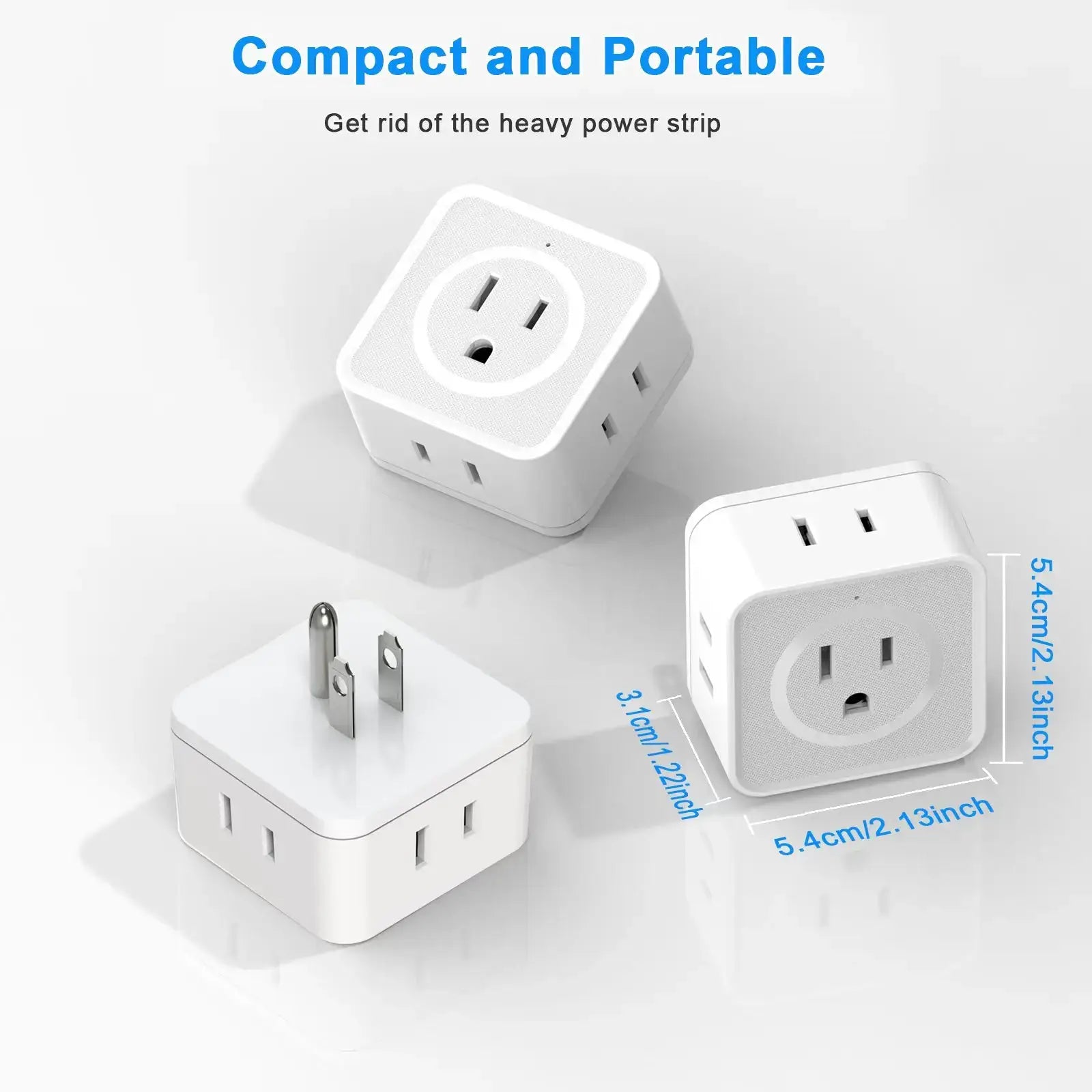 VoltEase 5 Way Multi Plug Outlet Extender Expands A Single Outlet Into Five Sockets For Travel Home And Office