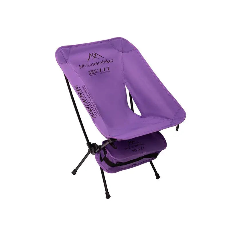 Foldable camping chair purple Mountainhiker with lightweight frame