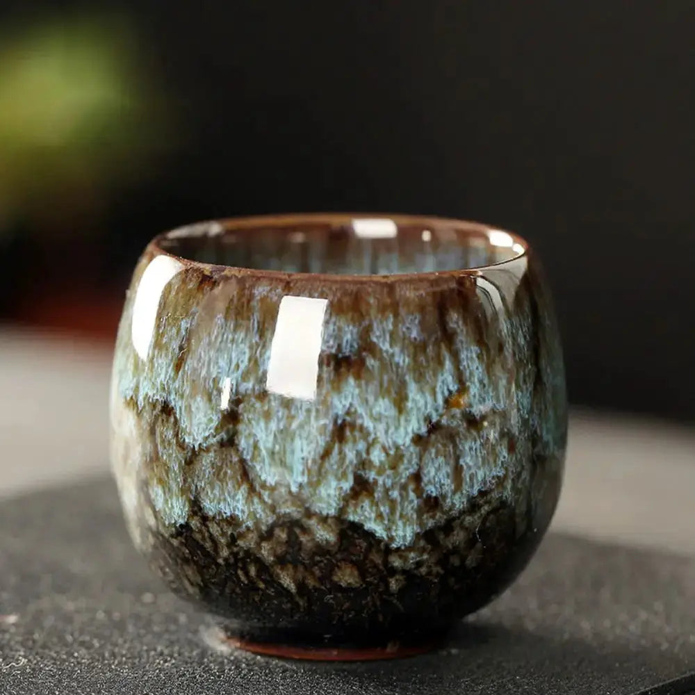 ZenCraft Japanese Style Ceramic Tea Cup Kiln Transformation Glazed Porcelain For Espresso Kung Fu Tea And Coffee
