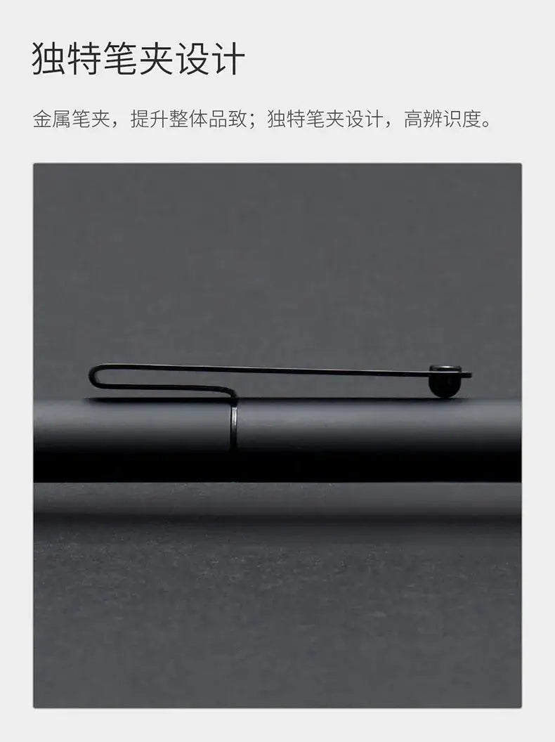 KACO 0.5mm MIDOT gel ink pen with metal clip on dark gray background