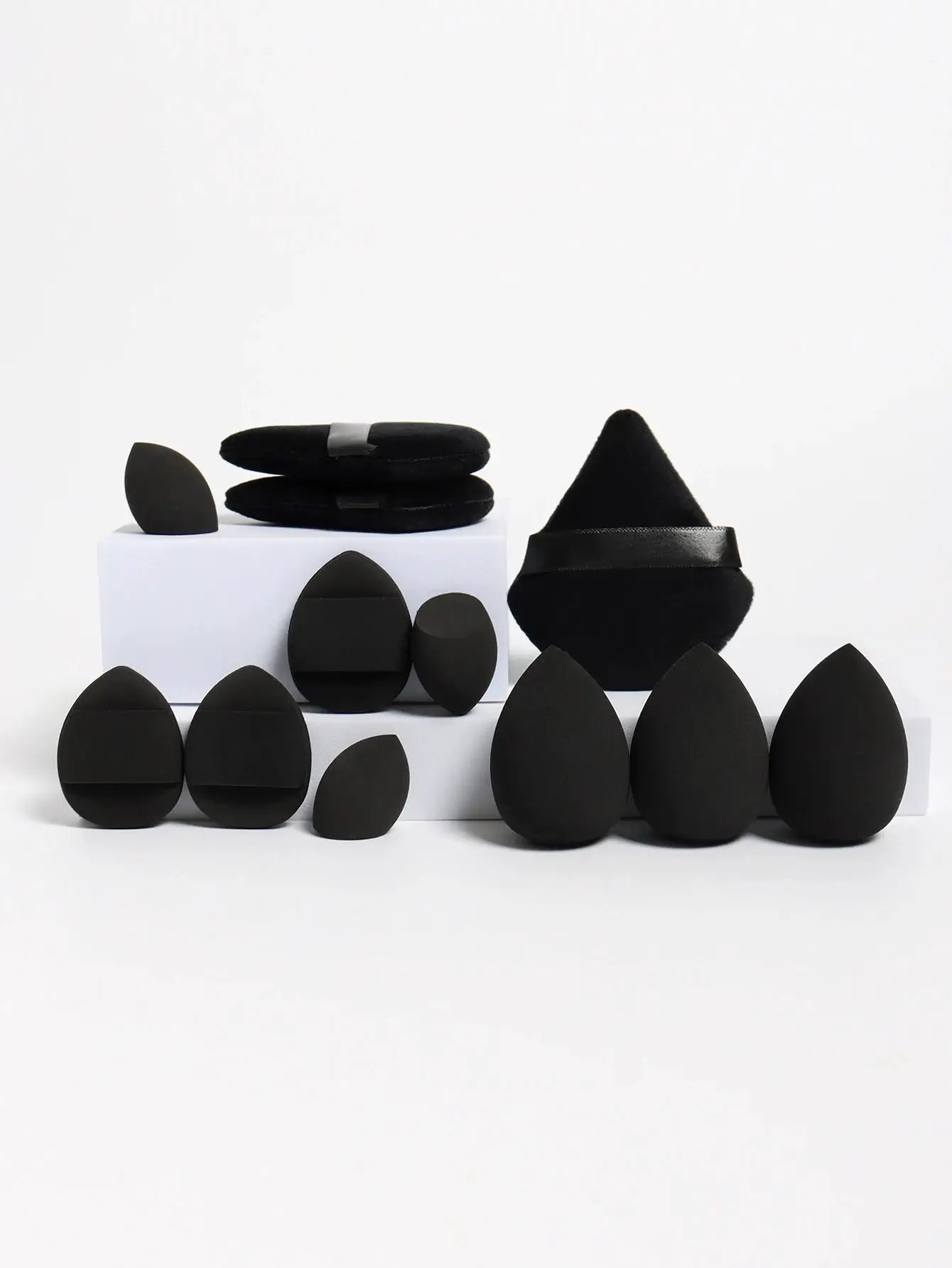 LuminaBeauty 12 Piece Makeup Sponge Set With Powder Puffs Mini Air Cushions Beauty Eggs And Sponges For Flawless Finish