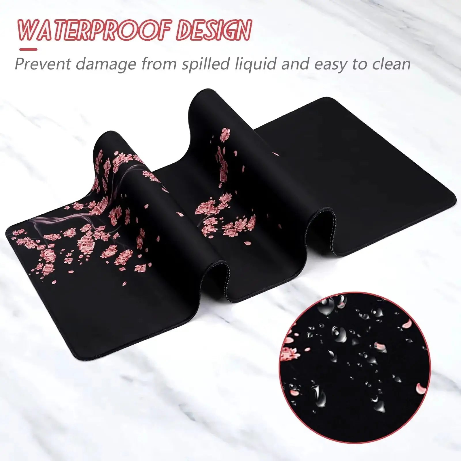 Large Extended Gaming Mouse Pad With Stitched Edges And Non Slip Rubber Base For Desk And Office Setup