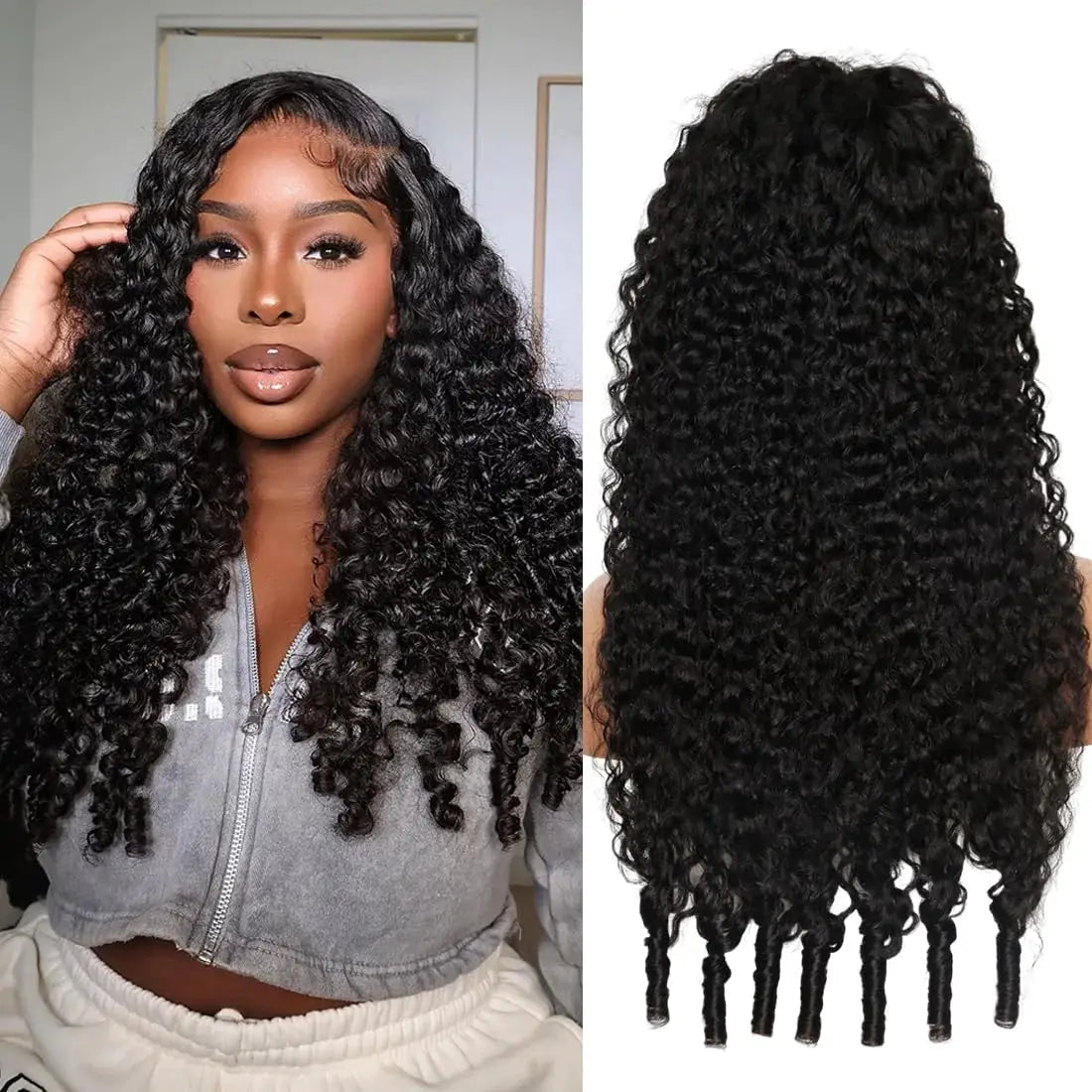 Burmese 13x6 Lace Frontal Wig 200 Density Human Hair Curly Virgin Pre Plucked HD Transparent Lace Wig