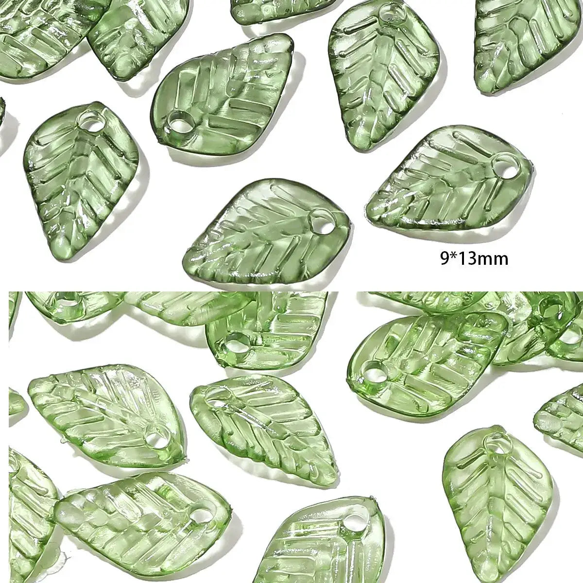 100 Pieces Acrylic Mini Tree Leaf Beads for DIY Jewelry Making Necklace and Earrings