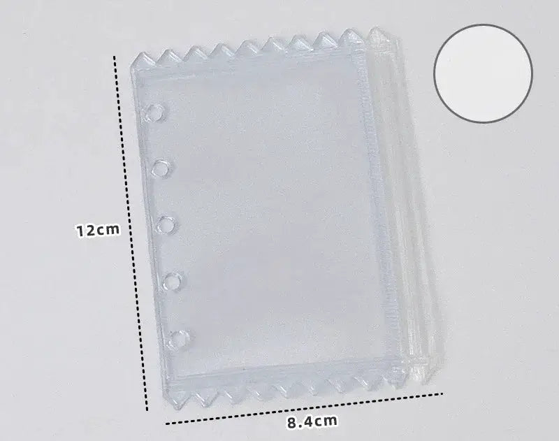 M5 5-hole clear PVC zipper binder folder by Simples Market for documents