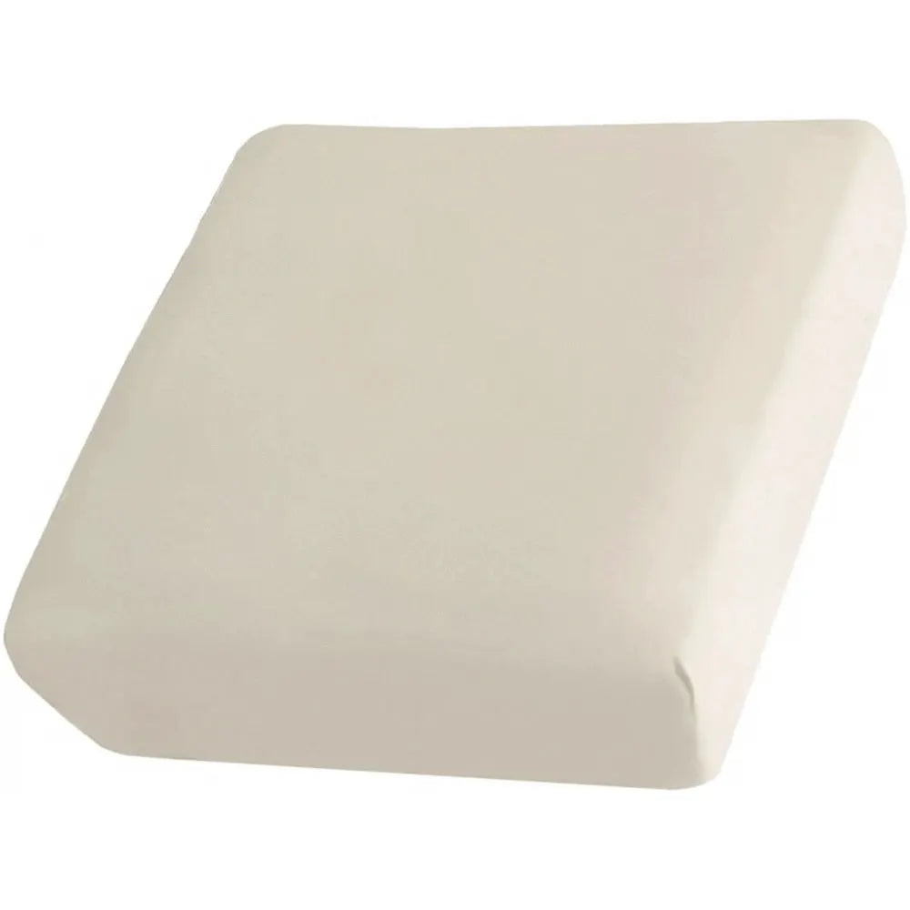 Cream outdoor elastic sofa cushion cover for garden patio furniture.
