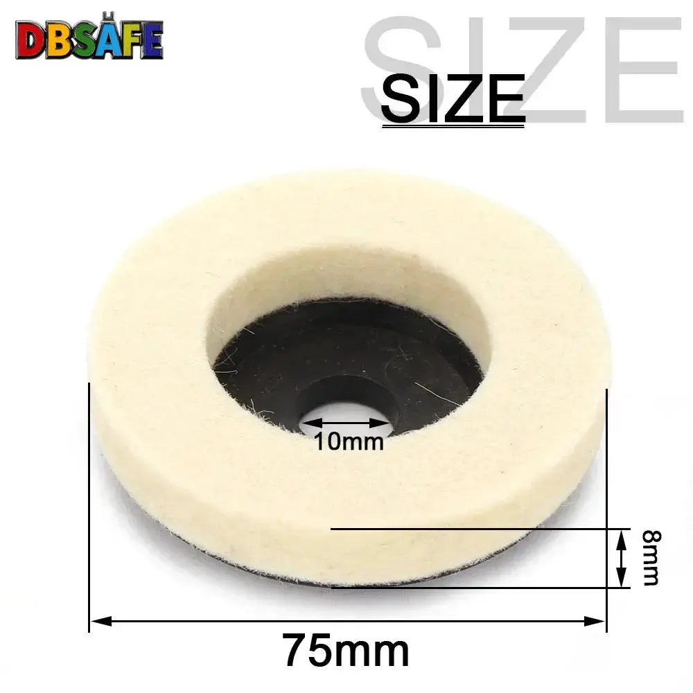 50 To 75mm Wool Polishing Wheel Felt Pad For Angle Grinder Disc Metal Marble Glass Ceramic One Piece Professional Tool